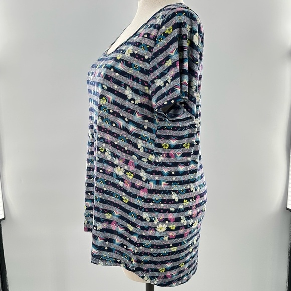 lularoe womens top size XXL multicolored floral tunic - Picture 6 of 9